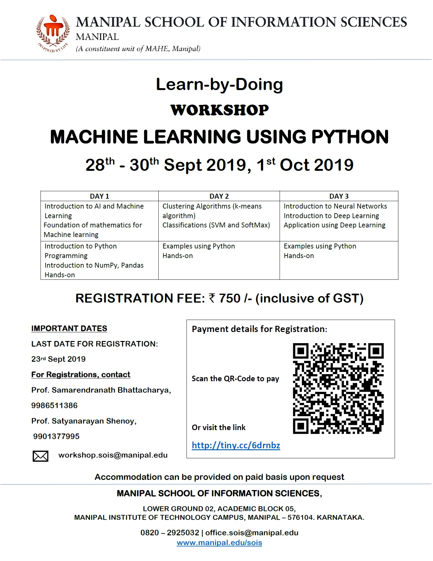 Machine Learning using Python Learn-by-Doing Workshop 2019